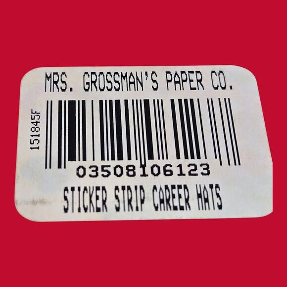 1999 Mrs. Grossman's Lot of 6 Sheets Sealed Sticker Strips Career & Santa Hats - Picture 4 of 5